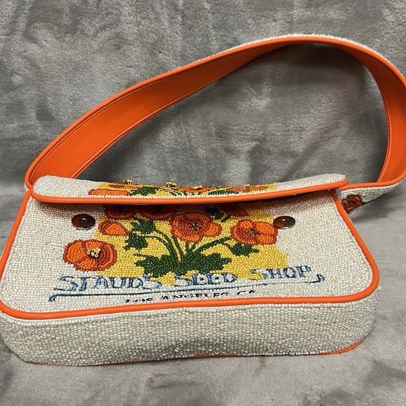 STAUD Tommy Beaded Flap Shoulder Bag - Picture 9 of 11